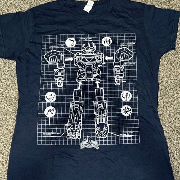 Power Rangers Navy Blue T - Shirt - L - Picture 1 of 3